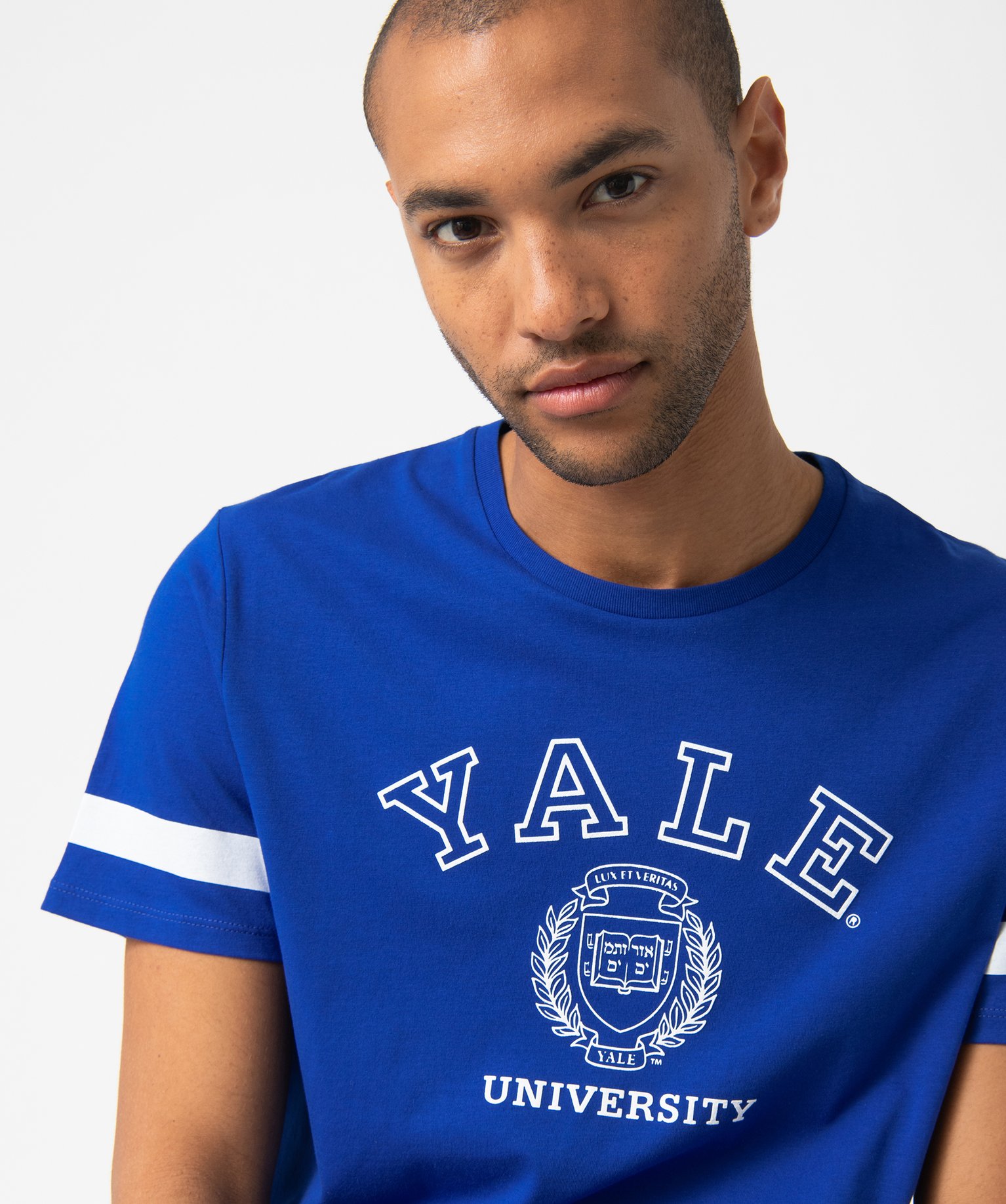 Tee-shirt homme à manches courtes avec inscriptions - Yale gris clair | GEMO