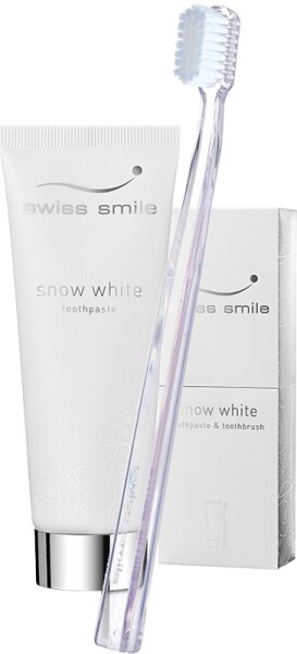 Swiss Smile Snow White Zahnpasta & Zahnbürste Pflegeset