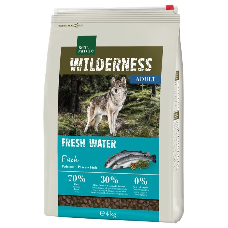 REAL NATURE Hundetrockenfutter REAL NATURE WILDERNESS Fresh Water Adult Fisch 4 kg