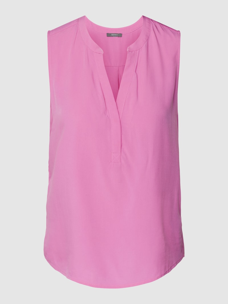 Blusentop aus reiner Viskose Modell 'Solid' in pink