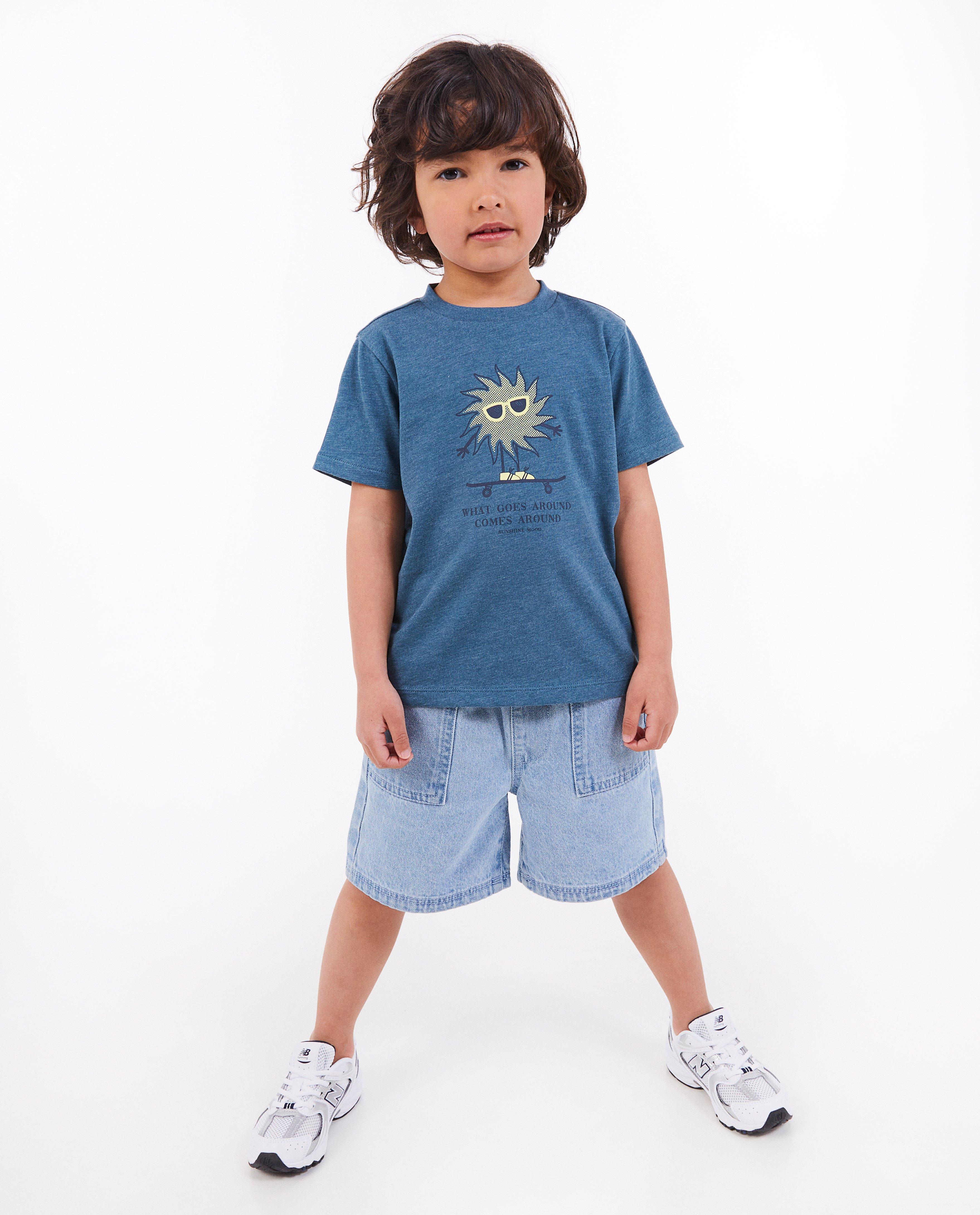 Tricou Besties cu imprimeu albastru