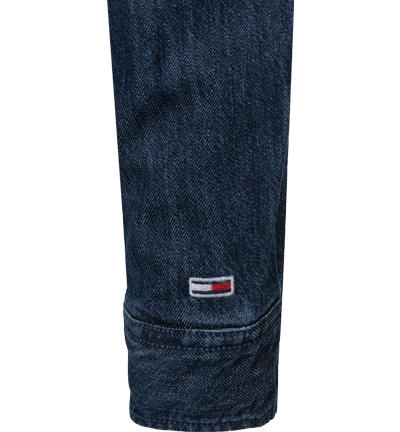 TOMMY JEANS, Jeanshemd, Classic Fit, Bio Baumwolle, dunkelblau