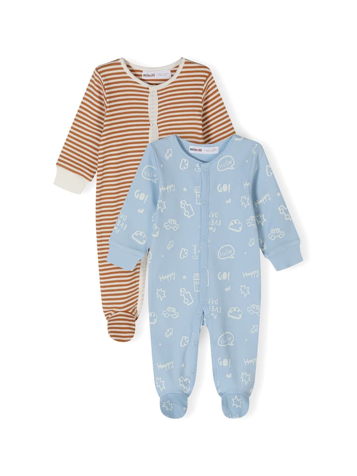 Minoti 2er. Set: Strampler 24babypack17 in beige günstig kaufen