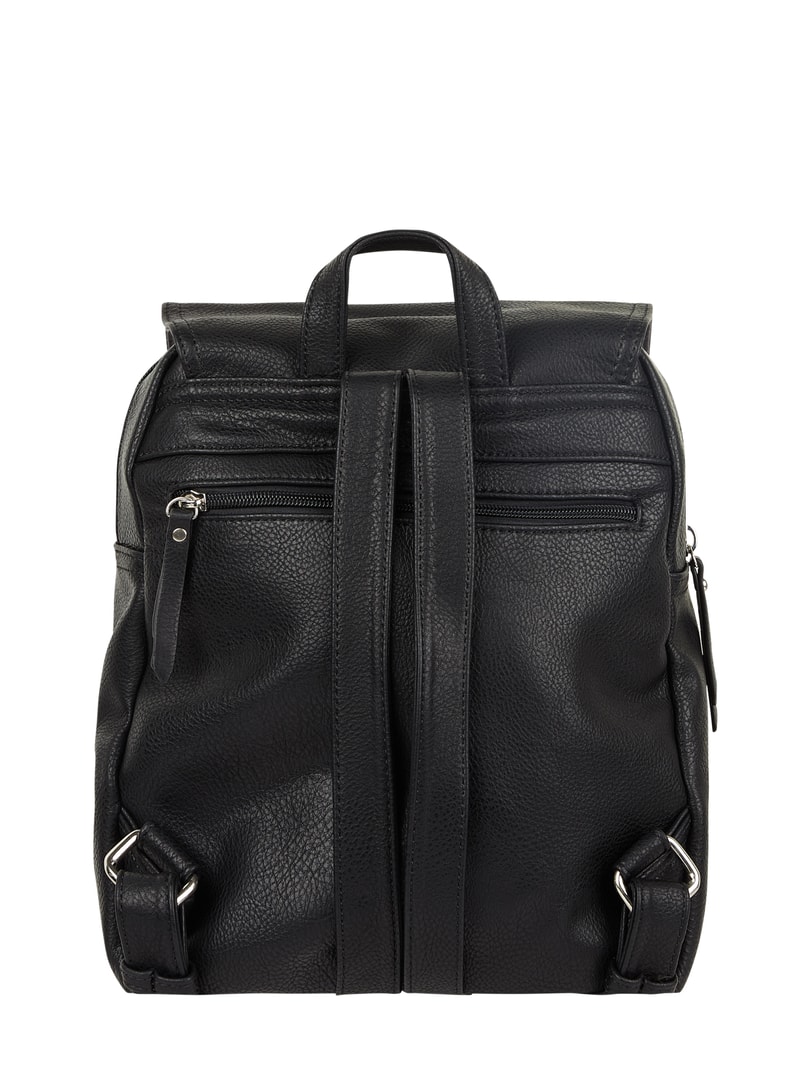 Rucksack in Leder-Optik in schwarz