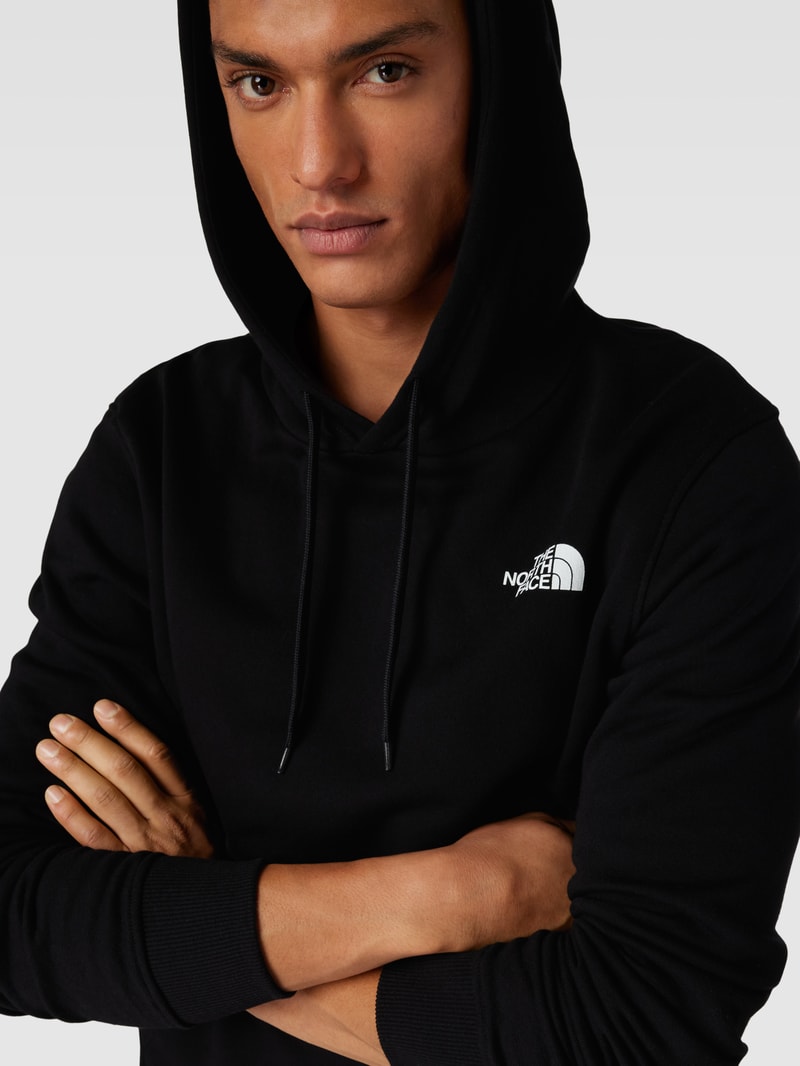 Hoodie mit Label-Print Modell 'Simple Dome' in schwarz