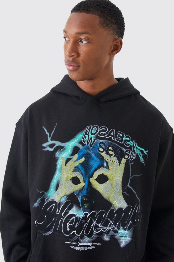 Hoodie mit Alien Homme Print