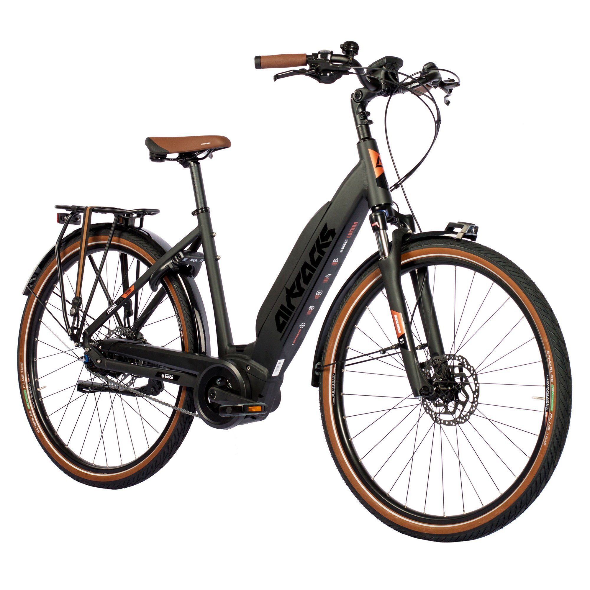Airtracks E-Bike 28 Zoll Damen E-Bike BOSCH City LS LUMINA ACTIVE PLUS LINE 500 Wh, 8 Gang, Nabenschaltung, Mittelmotor, 500 Wh Akku, City Low Step Fahrrad SHIMANO NEXUS 8 45cm 50cm - 2023