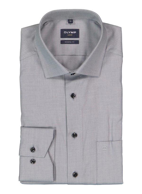OLYMP, Hemd, Modern Fit, Baumwolle, Erxtra langer Arm, silbergrau meliert