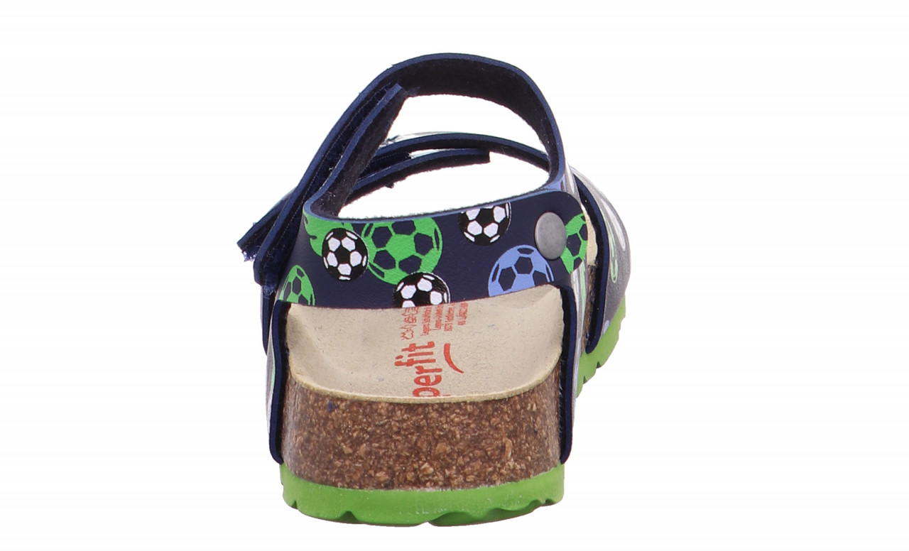 FUSSBETTPANTOFFEL - Blau/GrünSandale mit Klettverschluss