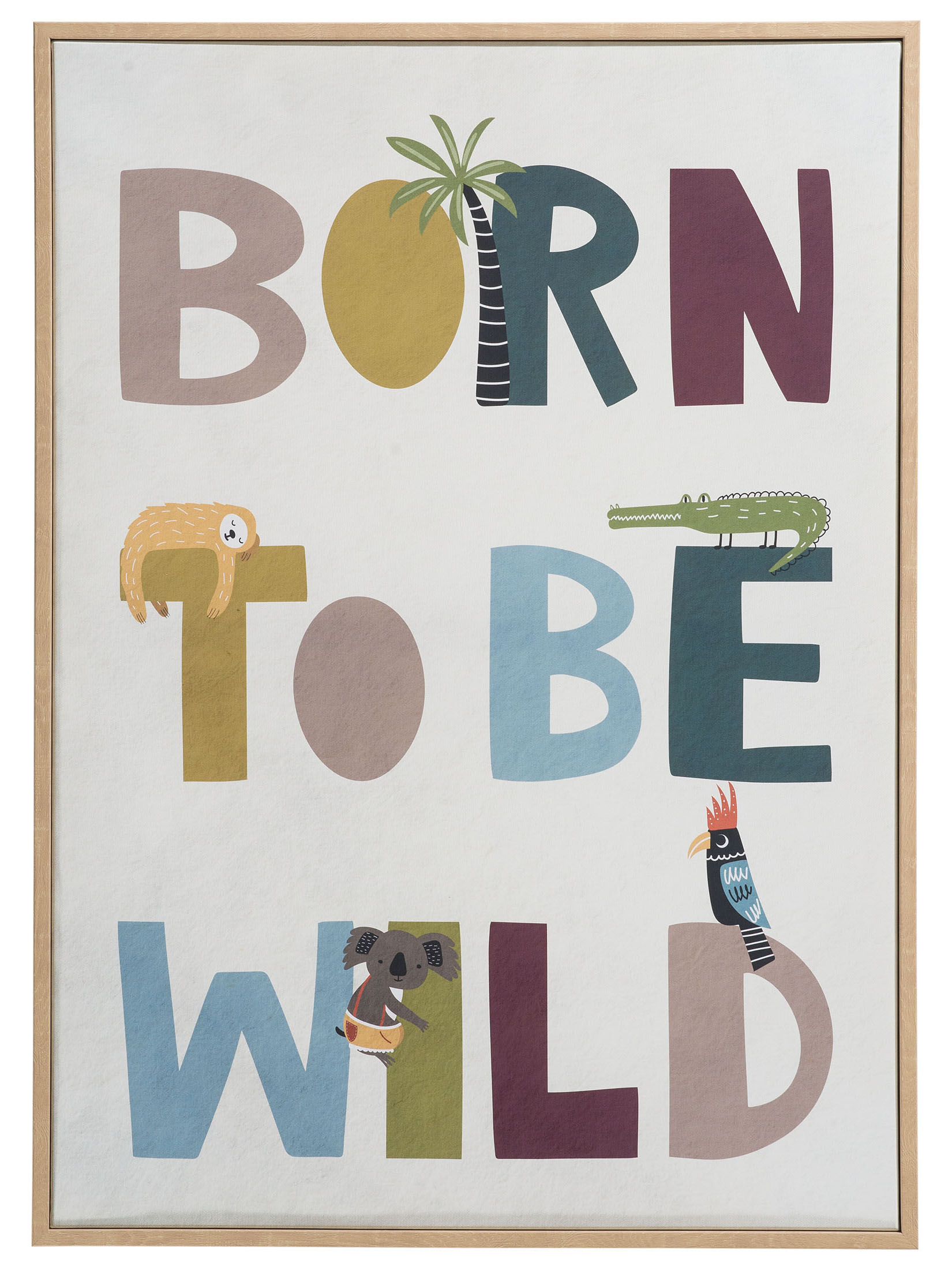 Born to be Wild Leinwand-Druck-gerahmt, Multicolor