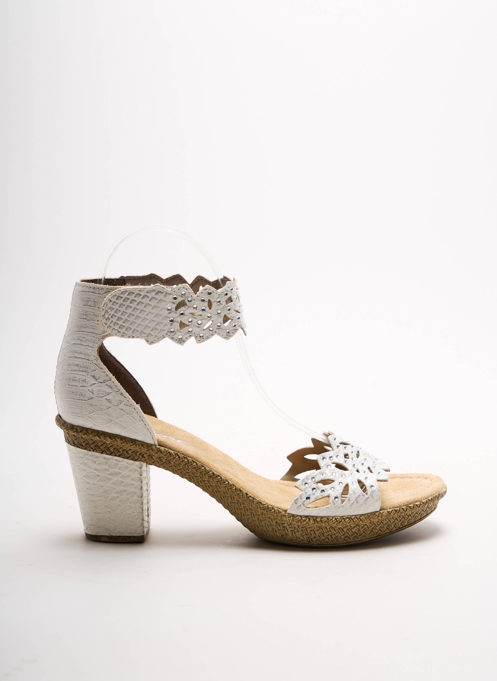 Rieker Sandales Nu Pieds Femme couleur blanc