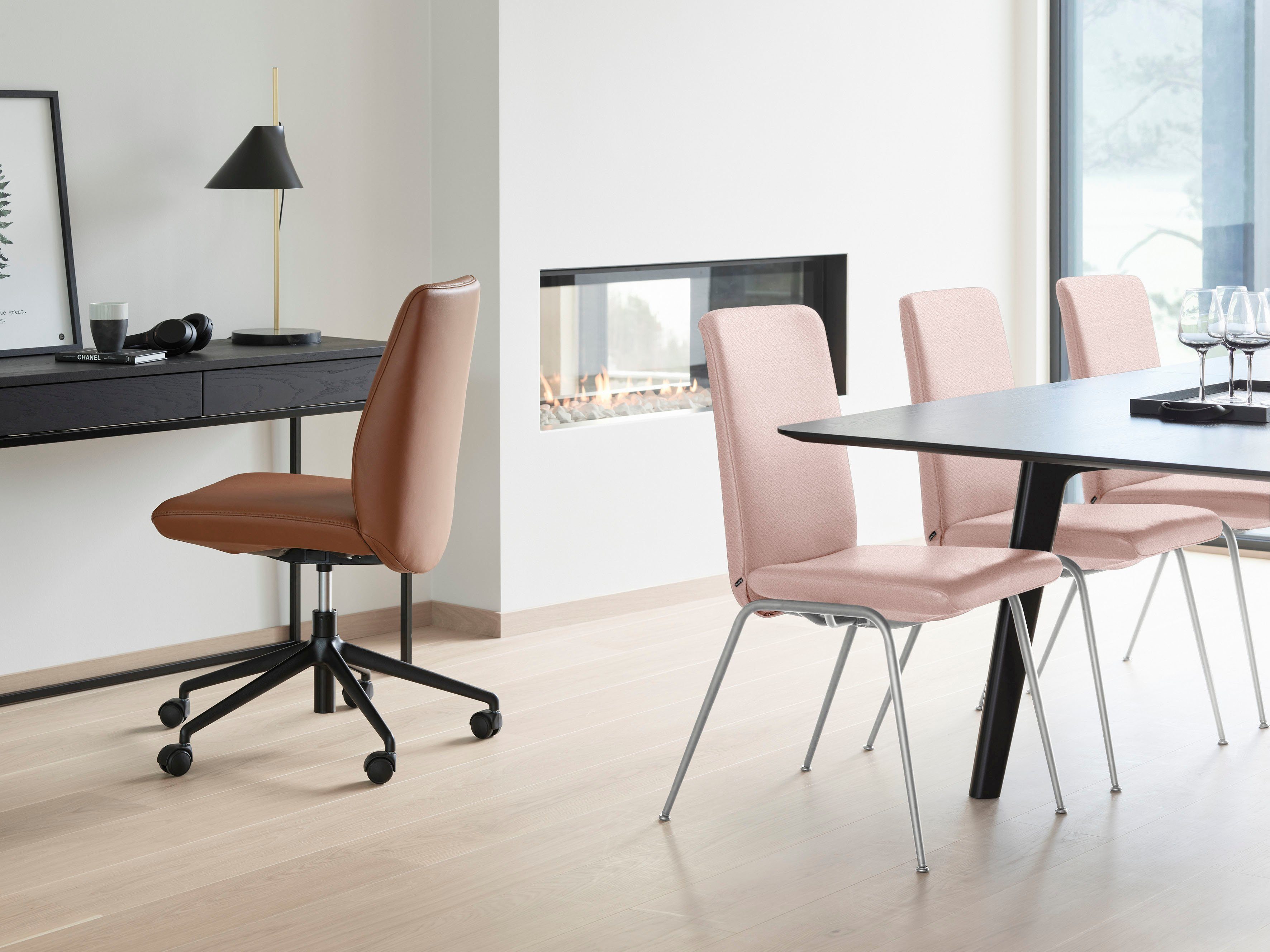 Stressless® Polsterstuhl Laurel, Low Back, Größe M, mit Beinen aus Stahl in Chrom matt