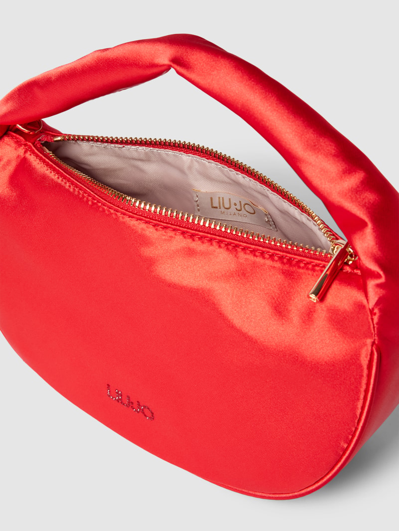 Handtasche mit Label-Detail Modell 'Gidth' in koralle