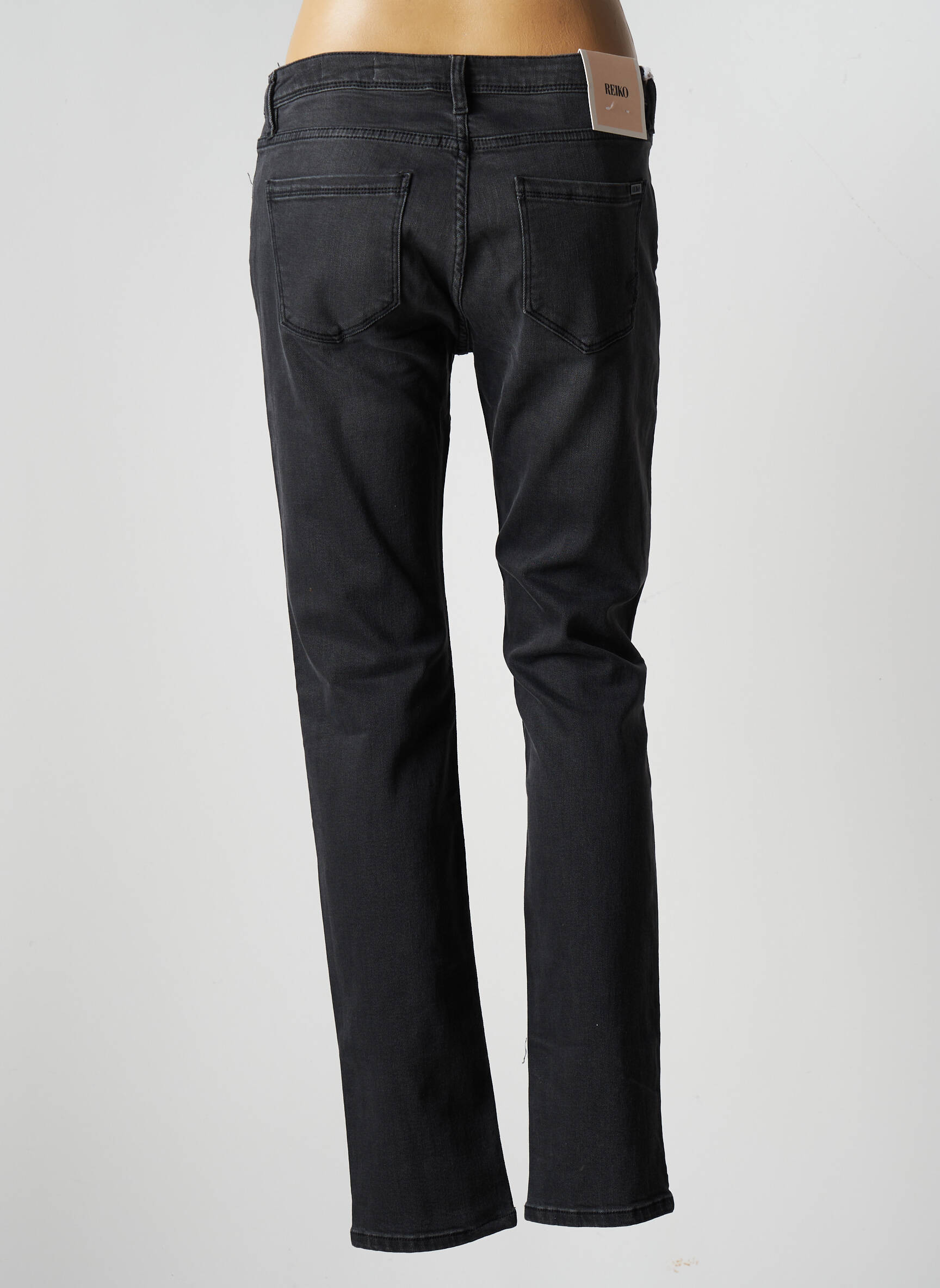 Reiko Jeans Coupe Slim Femme couleur noir