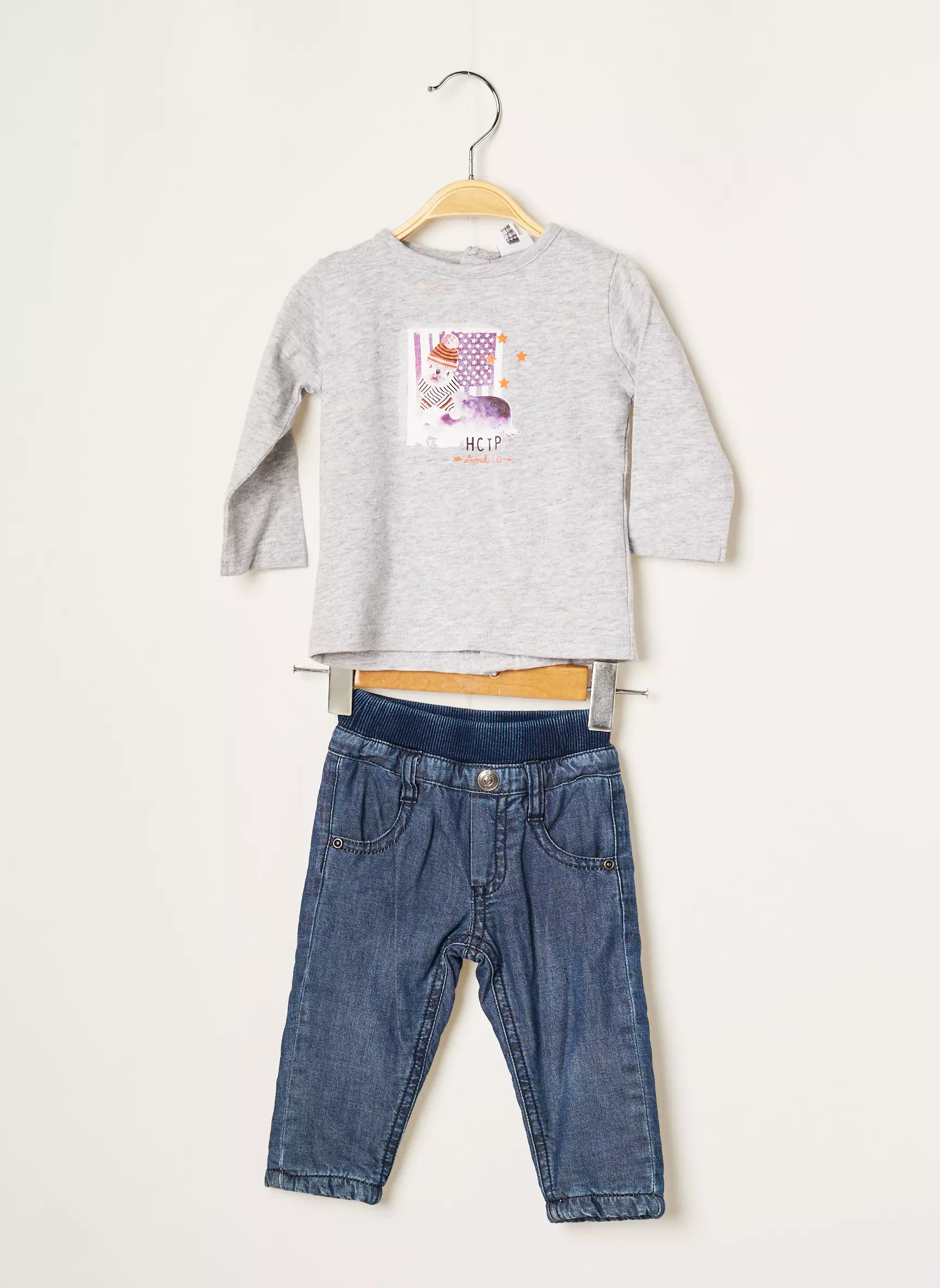 3 Pommes Ensembles Pantalon Garcon couleur bleu