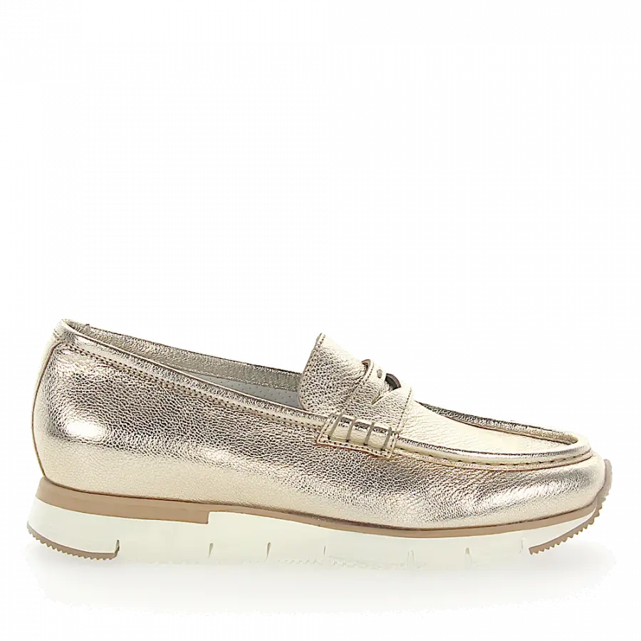 Santoni - Slipper Metallisch gold - gold