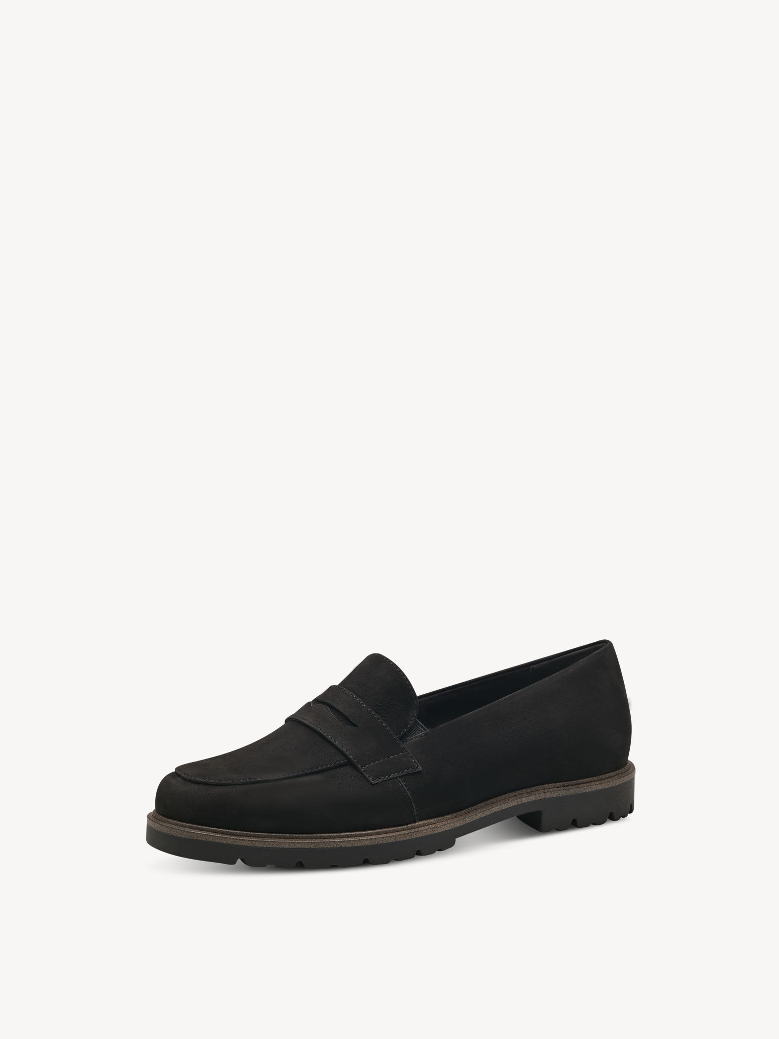 Slipper en cuir - noir