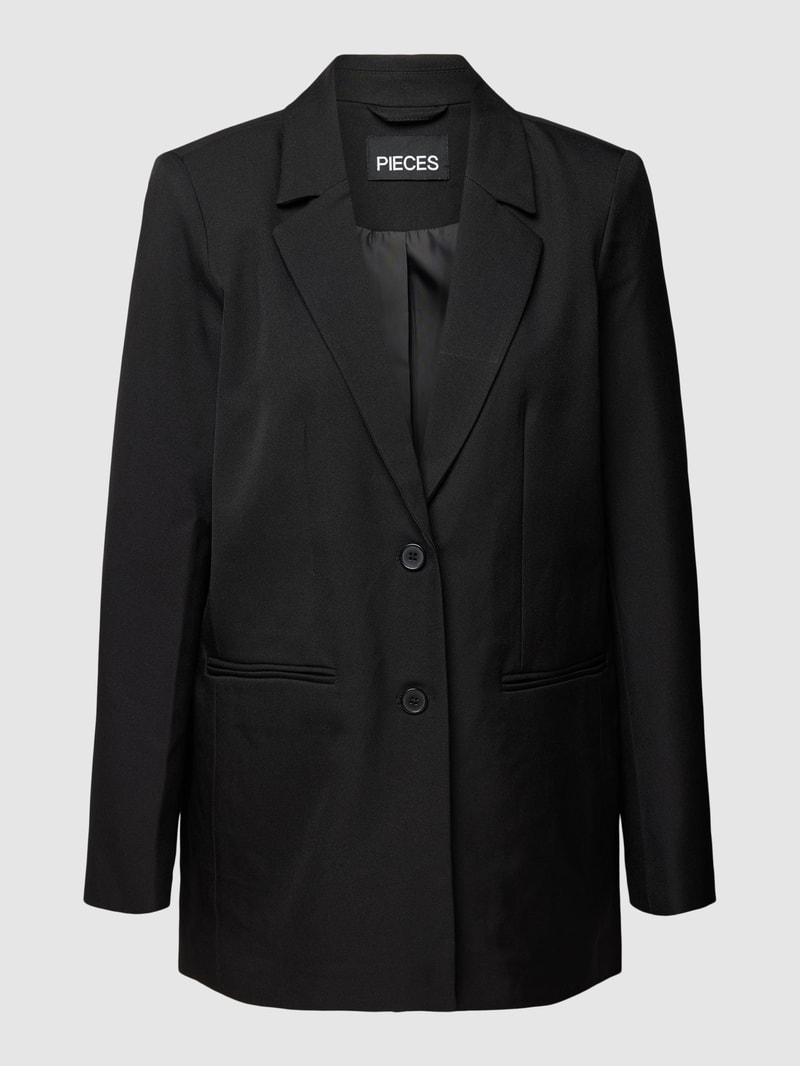 Blazer mit Reverskragen Modell 'NEVA' in schwarz