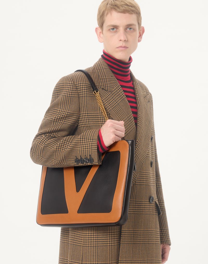 Valentino Garavani Viva Superstar Bolsa grande de couro napa