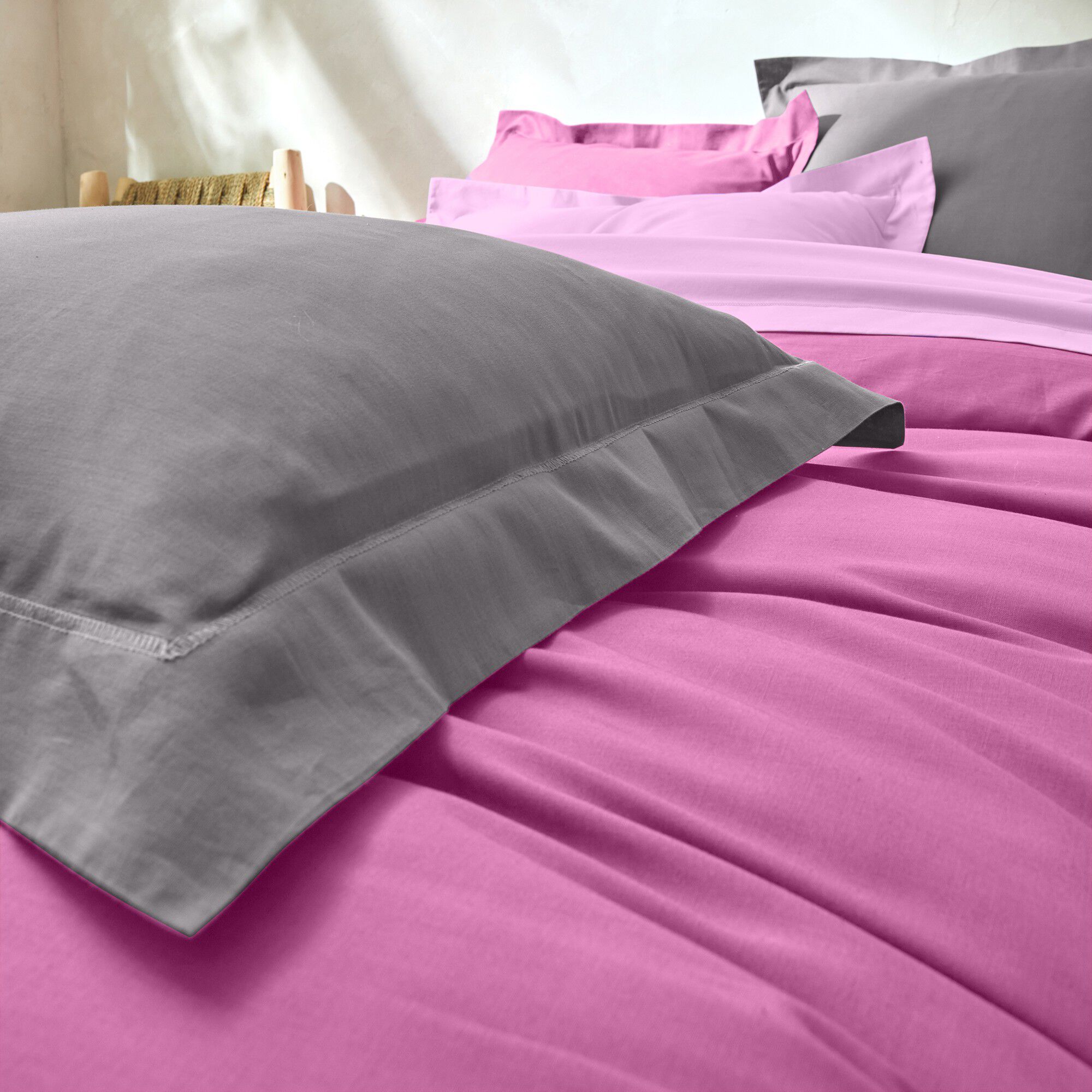 Linge de lit uni coton