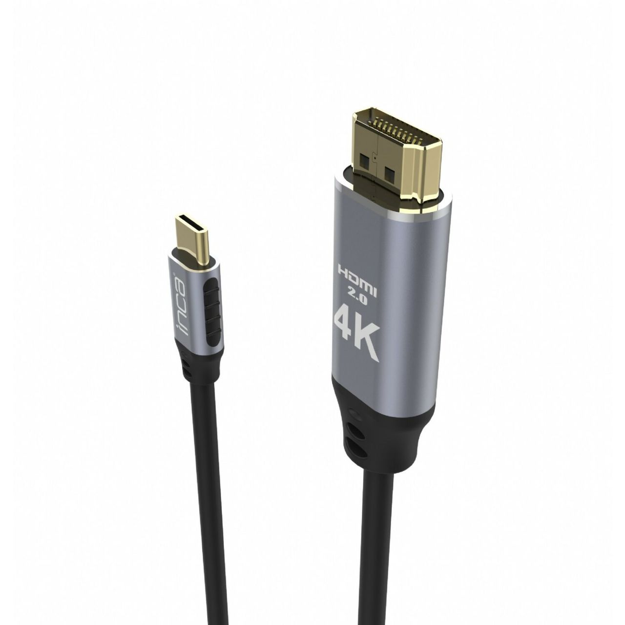 Inca 2m 4K HDMI-Kabel: Brillante Bildübertragung, Abwärtskompatibilität, Typ-C zu HDMI, Goldspitze