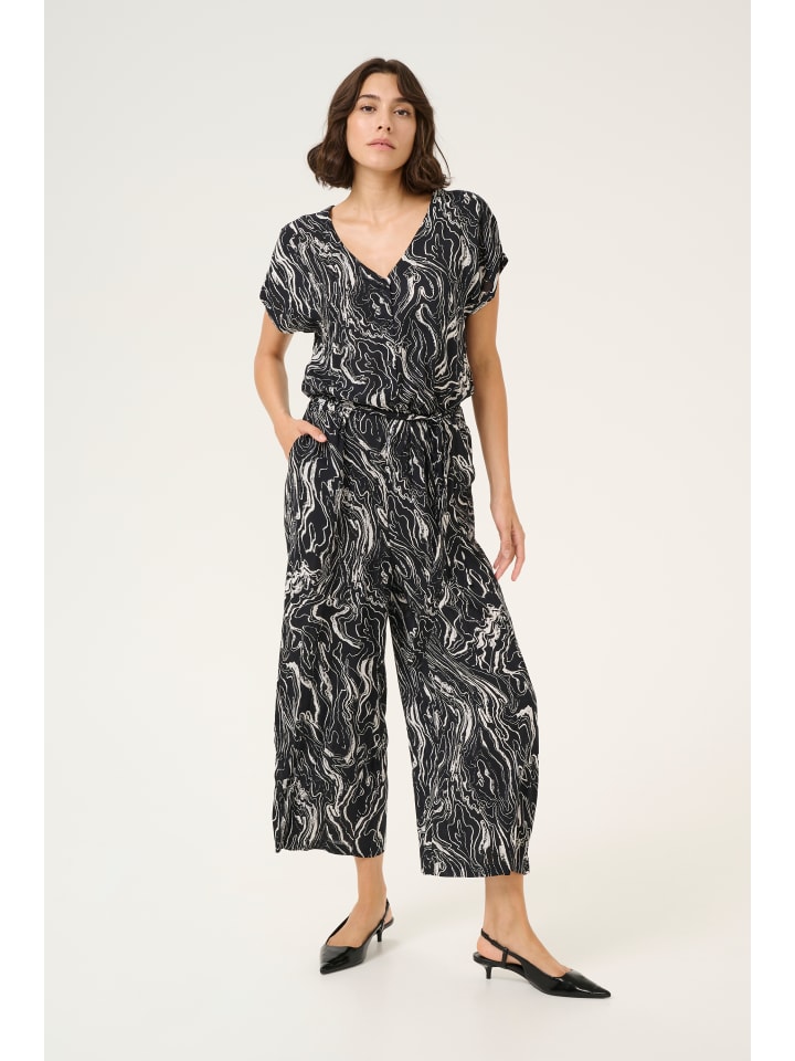 Kaffe Overall KAmira in Black/Chalk Graphic Print günstig kaufen