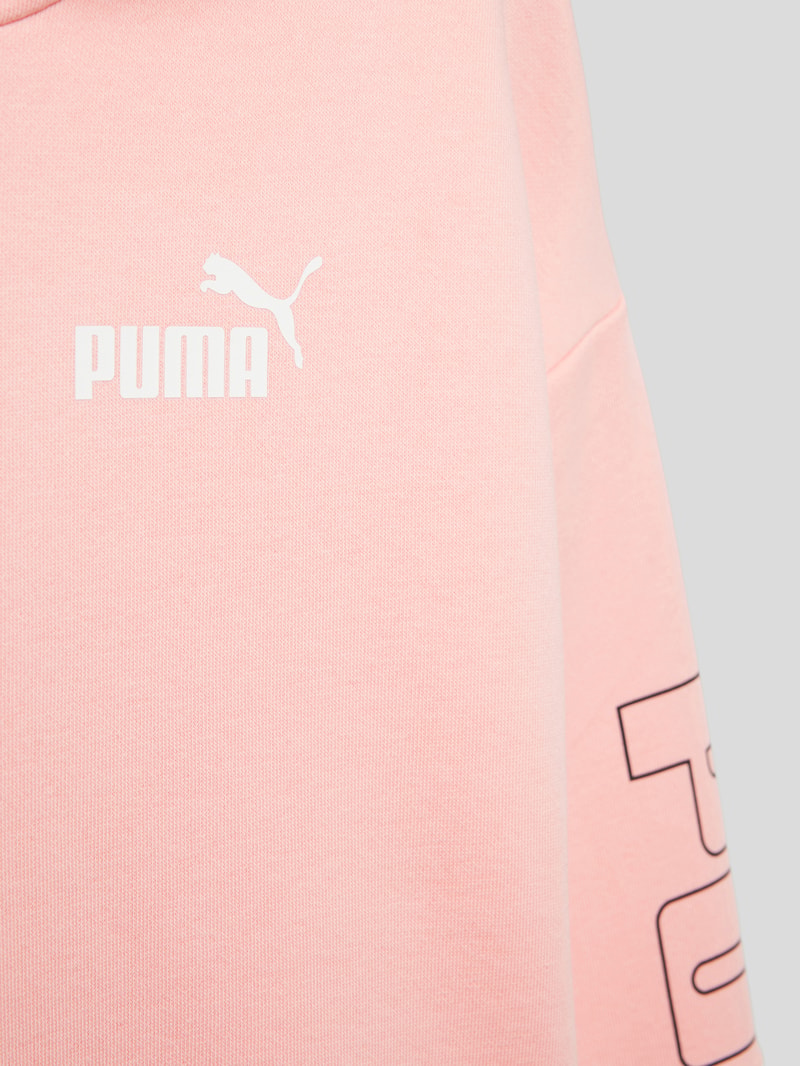 Hoodie mit Känguru-Tasche Modell 'POWER' in rosa