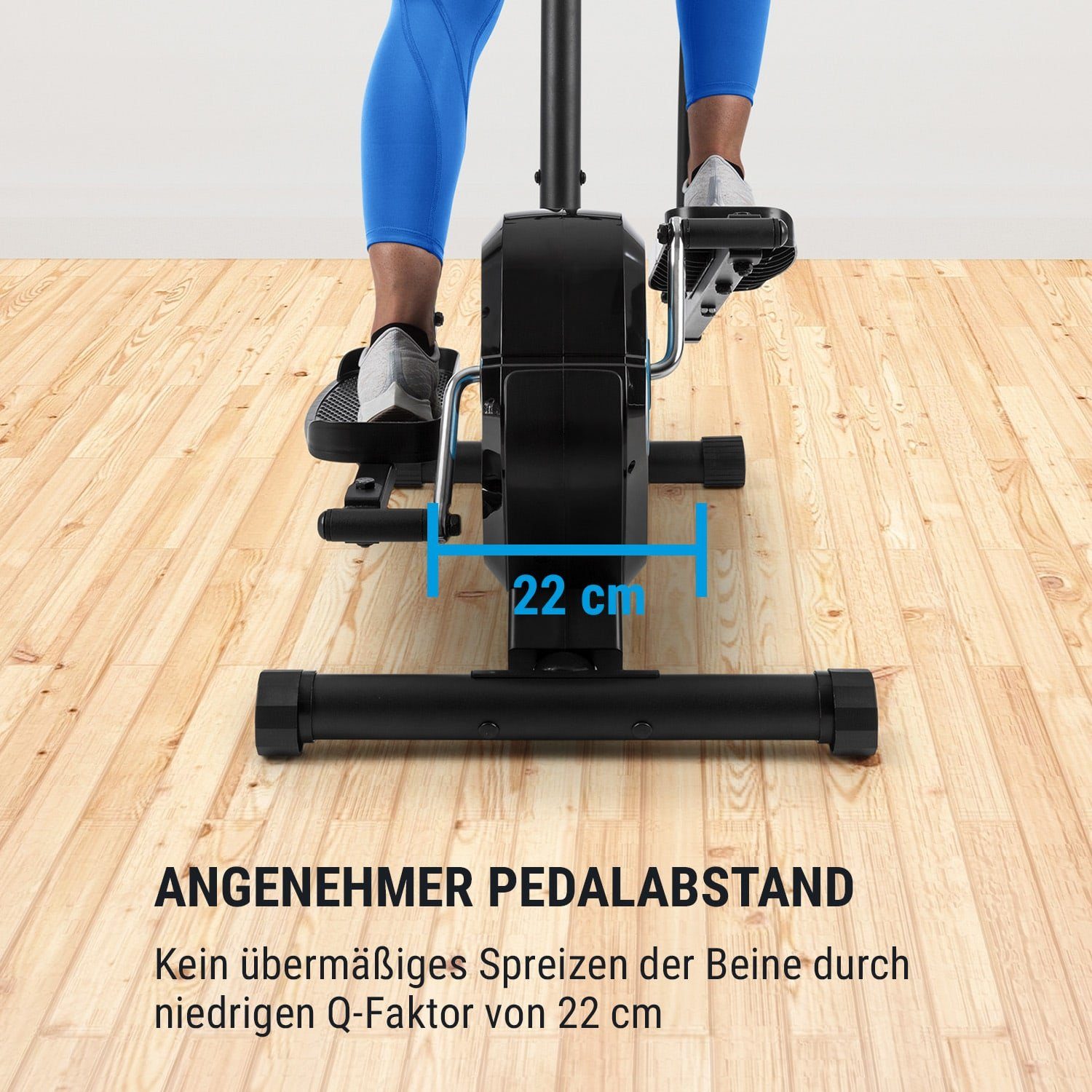 KLARFIT Heimtrainer Tauon (Tablet-Halterung ;pullsmesser;Trainingscomputer mit LCD-Display)