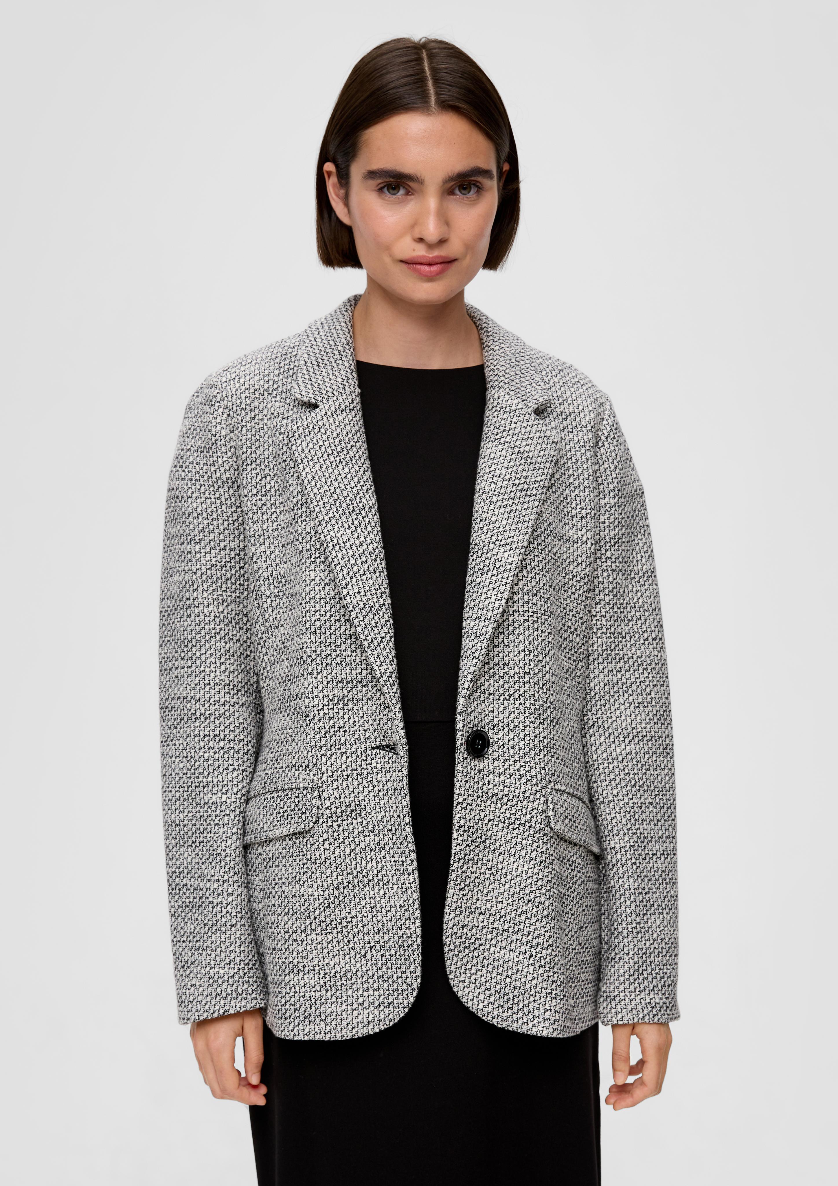 Bouclé-Blazer aus Baumwollmix  2135498-99X1