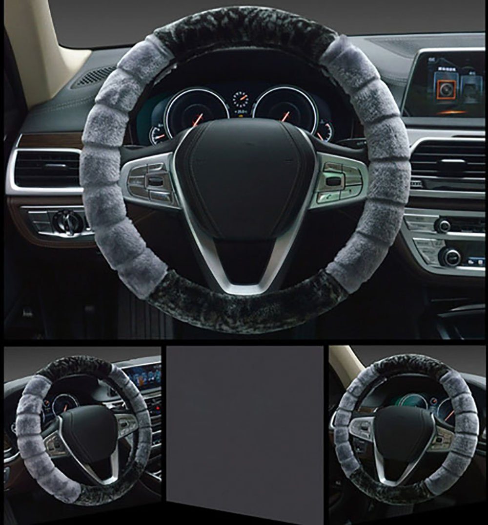Deliana.home Lenkradbezug Winterlicher Plüsch-Lenkradbezug hält Sie warm, (1-tlg), Universal-Lenkradbezug