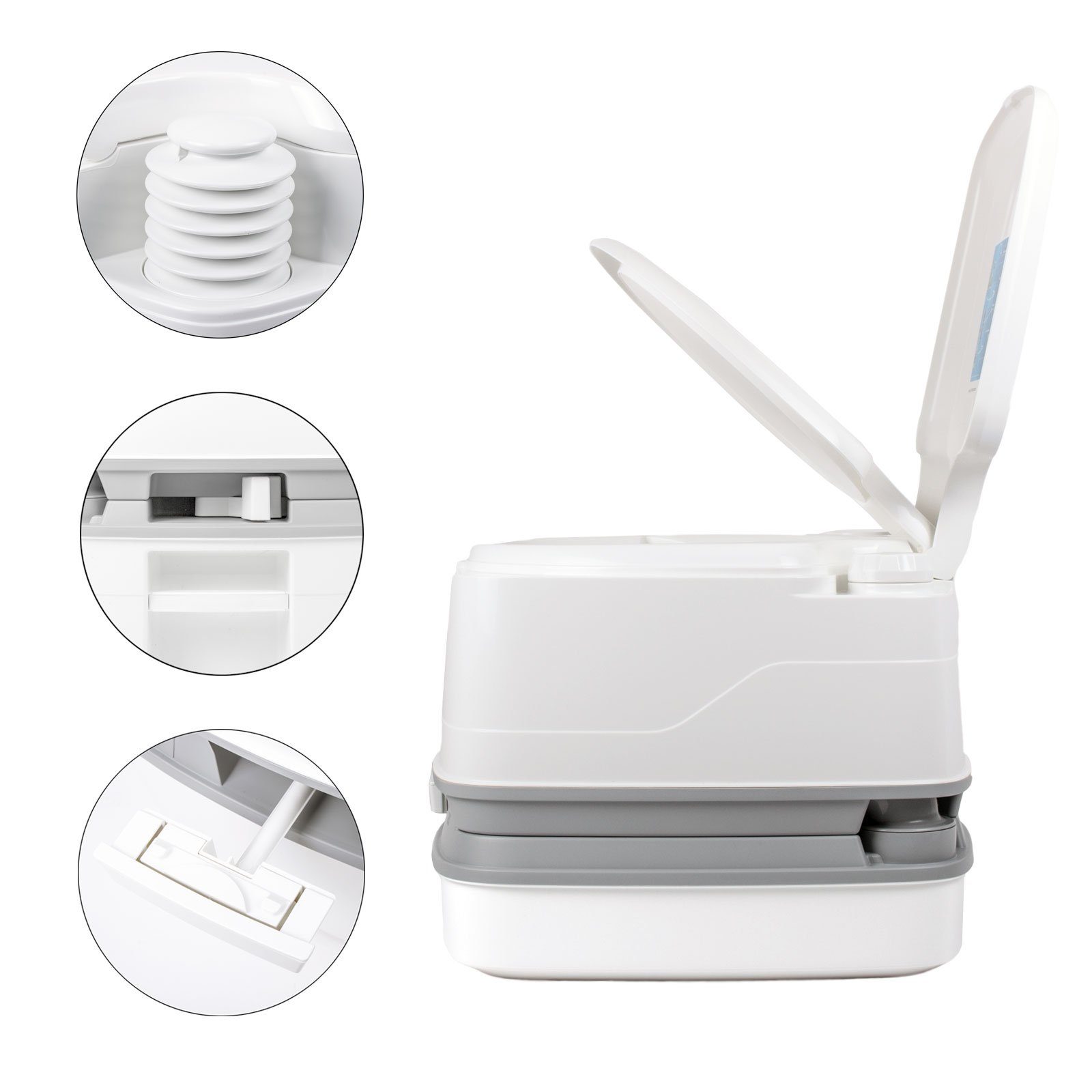 THETFORD Campingtoilette Thetford Porta Potti 335 10L Tank + Hold-Down-Kit