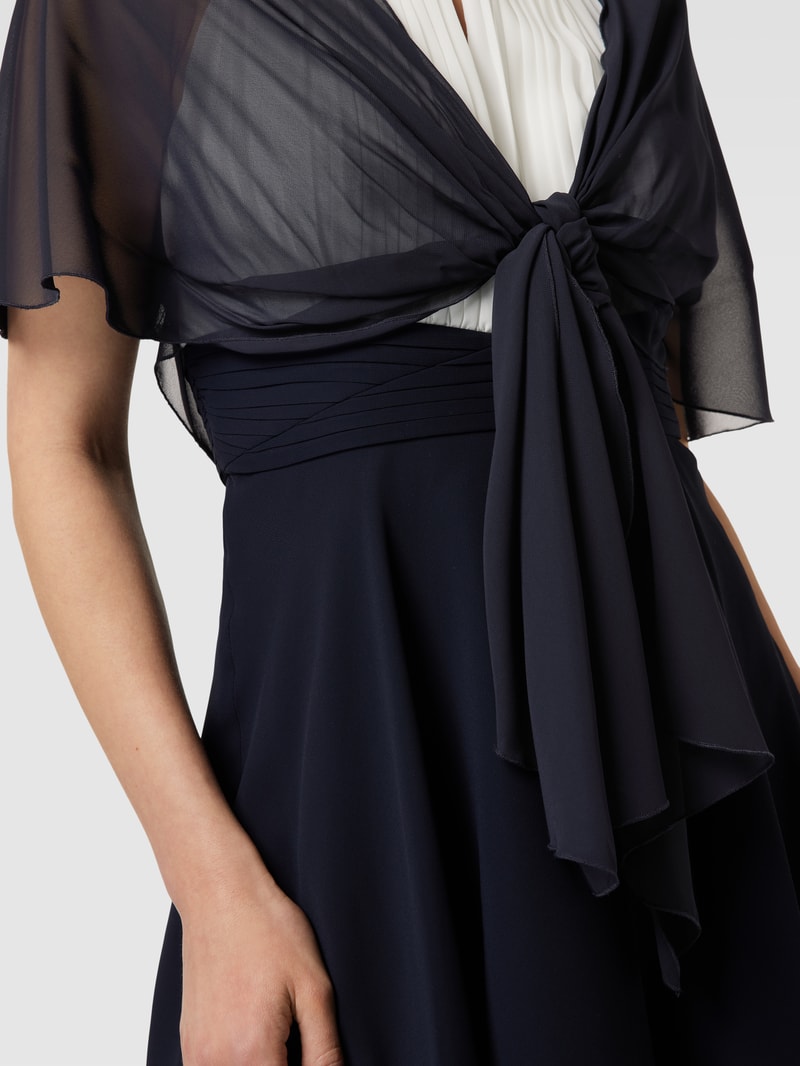 Bolero mit Knoten-Detail in marineblau meliert