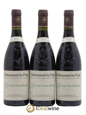 Châteauneuf-du-Pape Marie Beurrier Henri Bonneau & Fils  2010 - Lot de 3 Bouteilles