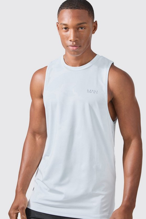 Man Active Camouflage Performance Tanktop