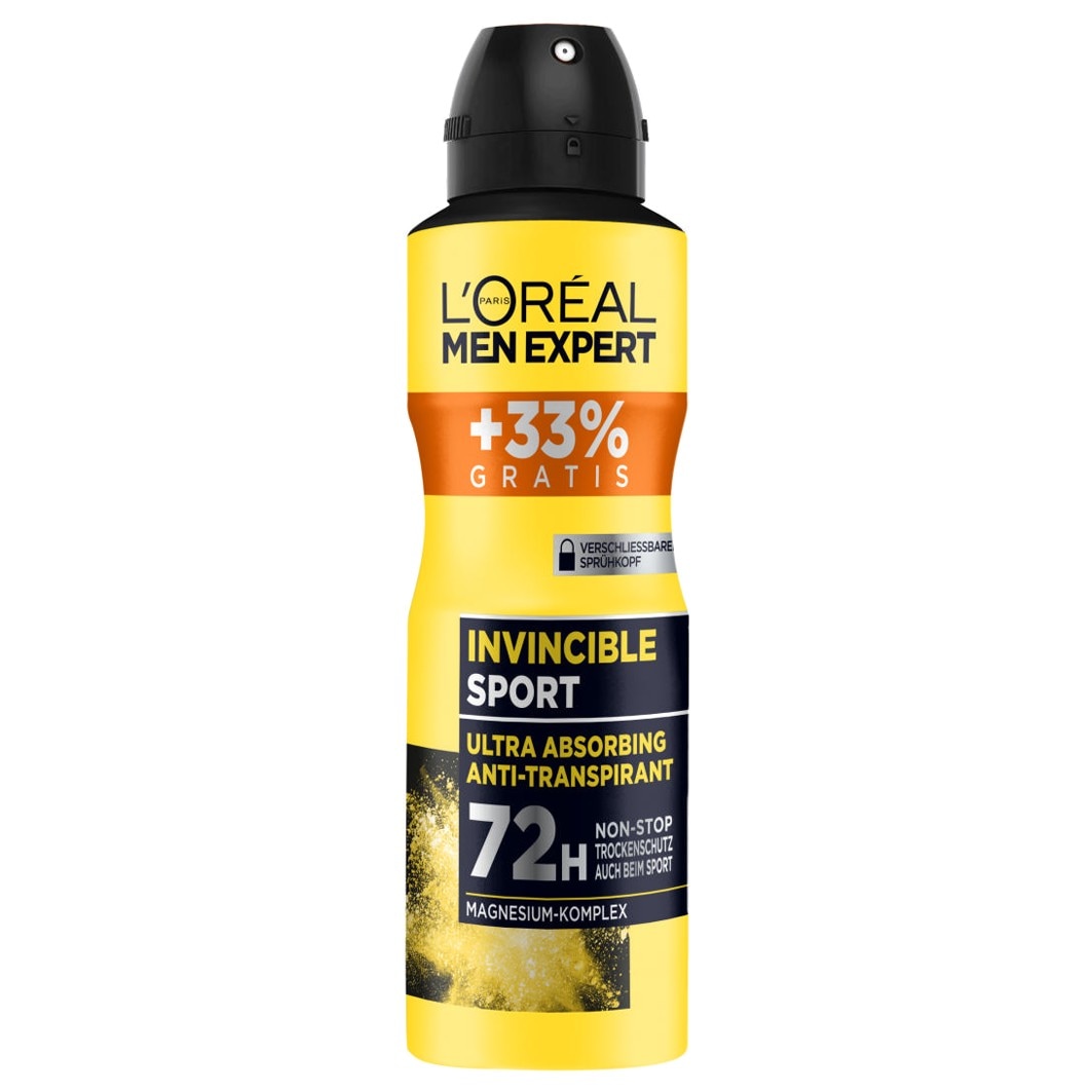 Men Expert Invincible Sport Anti-Transpirant Deo Spray 72H Trockenschutz