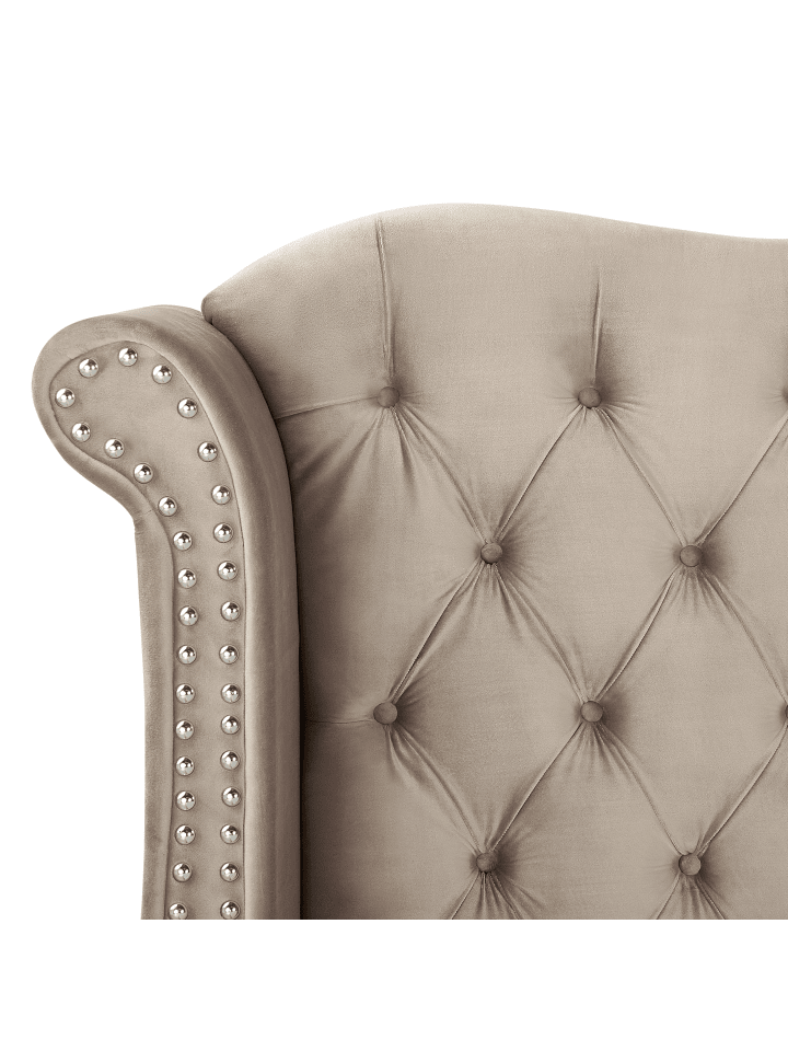 Beliani Doppelbett AYETTE in Beige - (W) 225 x (H) 154 x (L) 215 cm günstig kaufen onesize