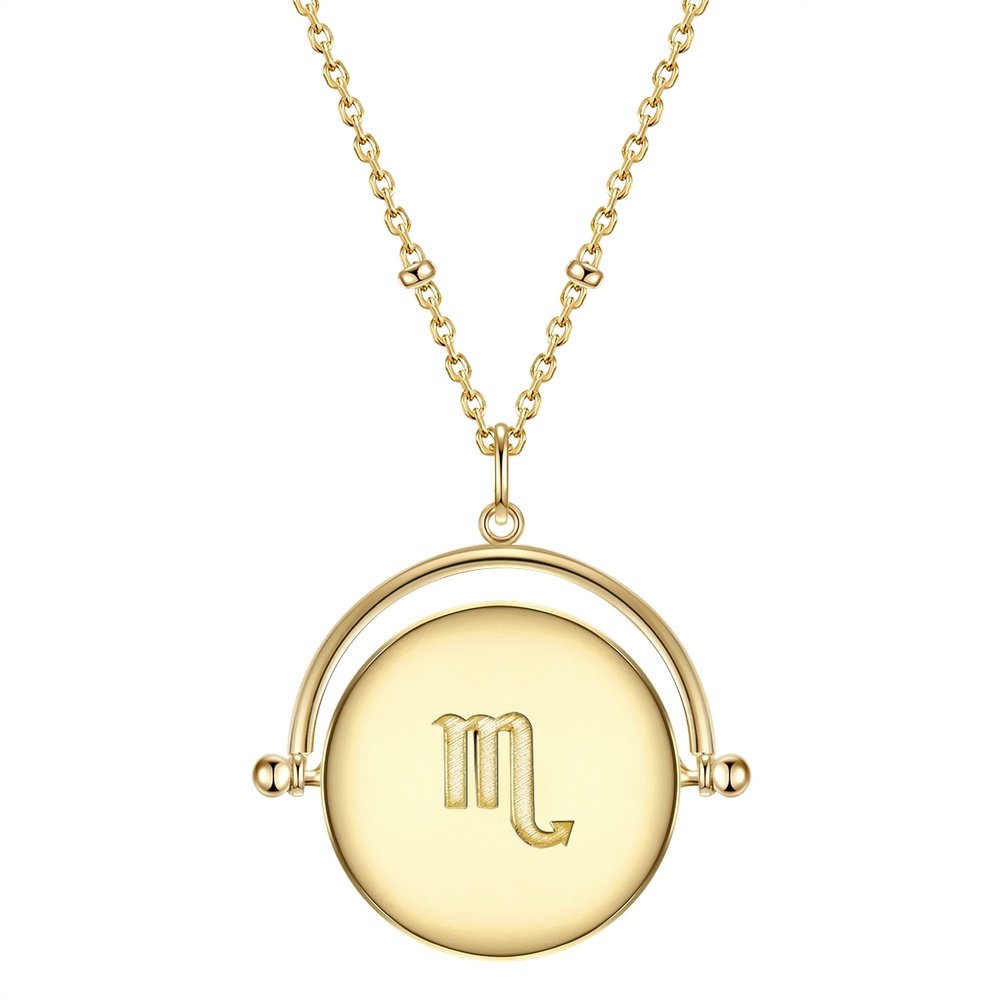 Glanzstücke München Collier en argent Zodiaque Scorpion Argent sterling Oxyde de zirconium (CZ) en Or collier