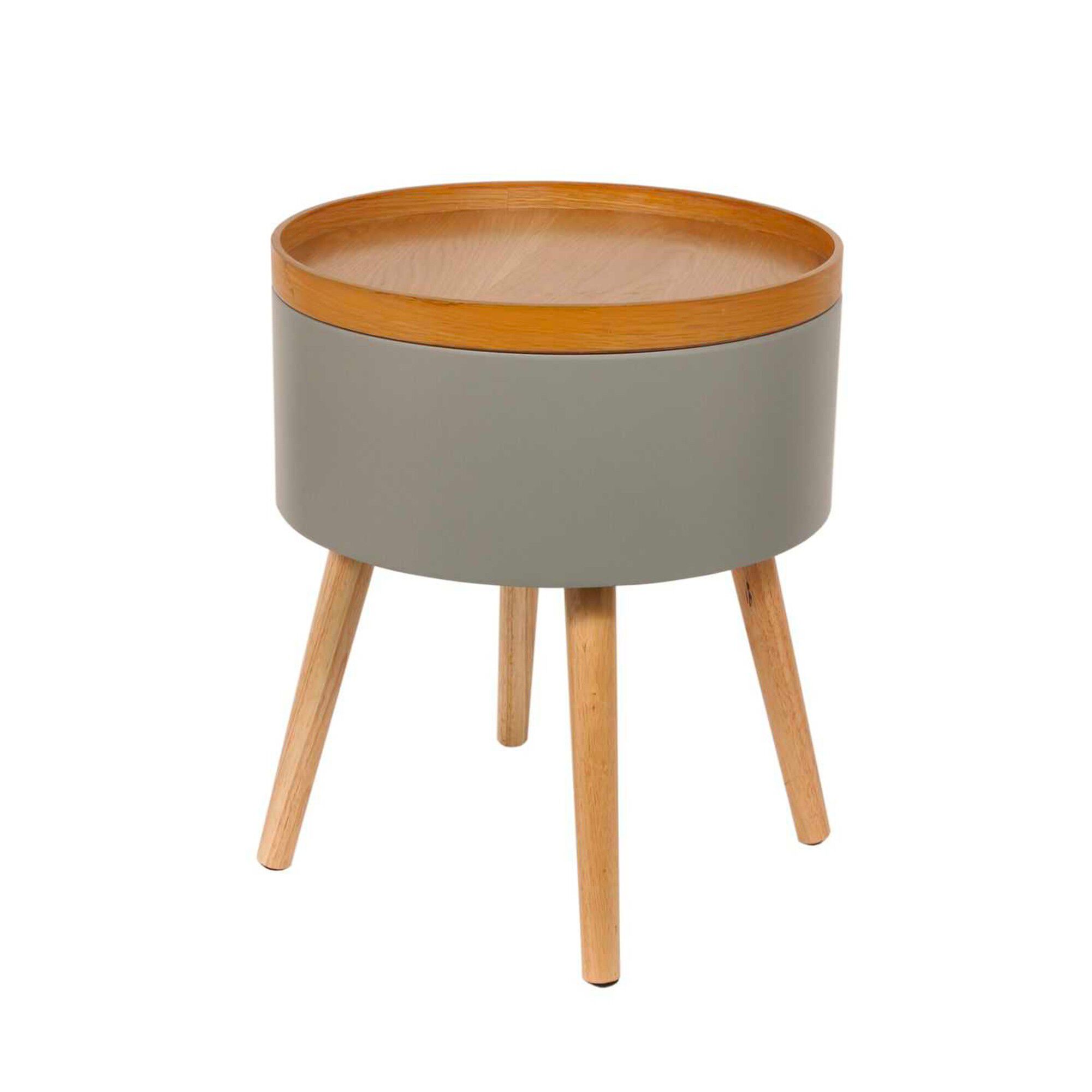 Table d’appoint-coffre bicolore