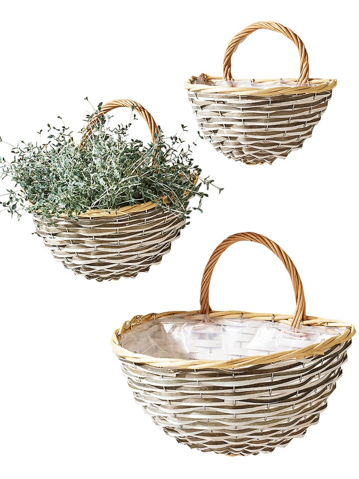 kobolo 3tlg. Set Blumentopf CHIPFLORASET in Braun günstig kaufen onesize