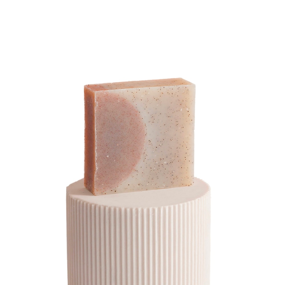 ciment DEMI-LUNE Gommage surgras corps motif Demi-lune -Fragrance Bergamotte Savon solide 100g