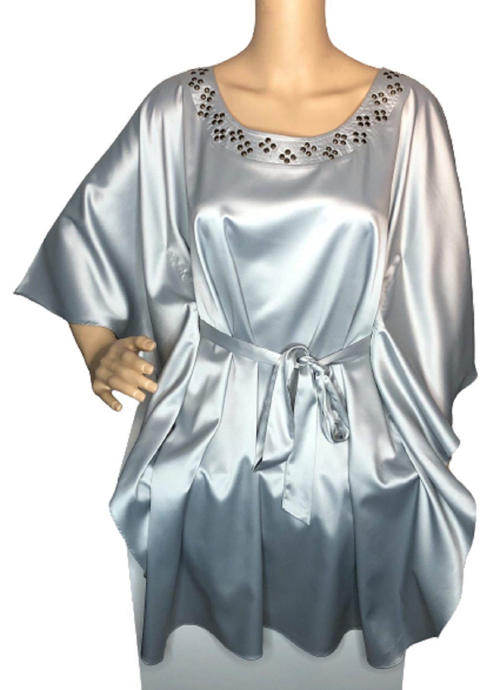 Noppies Umstandsbluse N-22841 mit Schmetterlingsärmel Satin hellblau XS