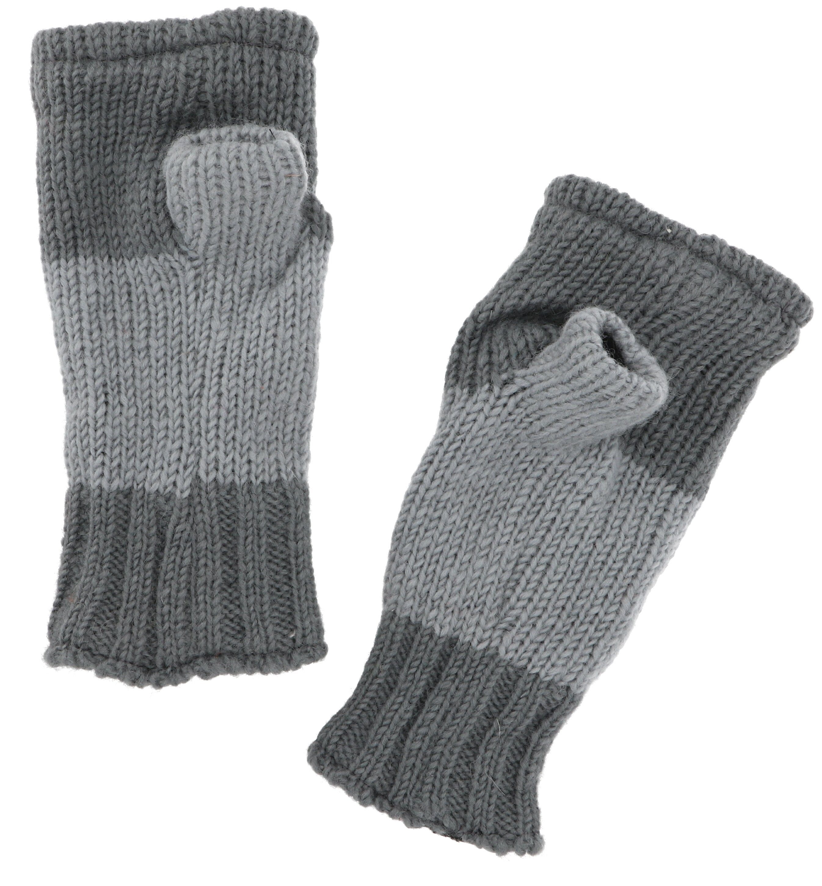 Guru-Shop Strickhandschuhe Handgestrickte Pulswärmer, Handstulpen,..