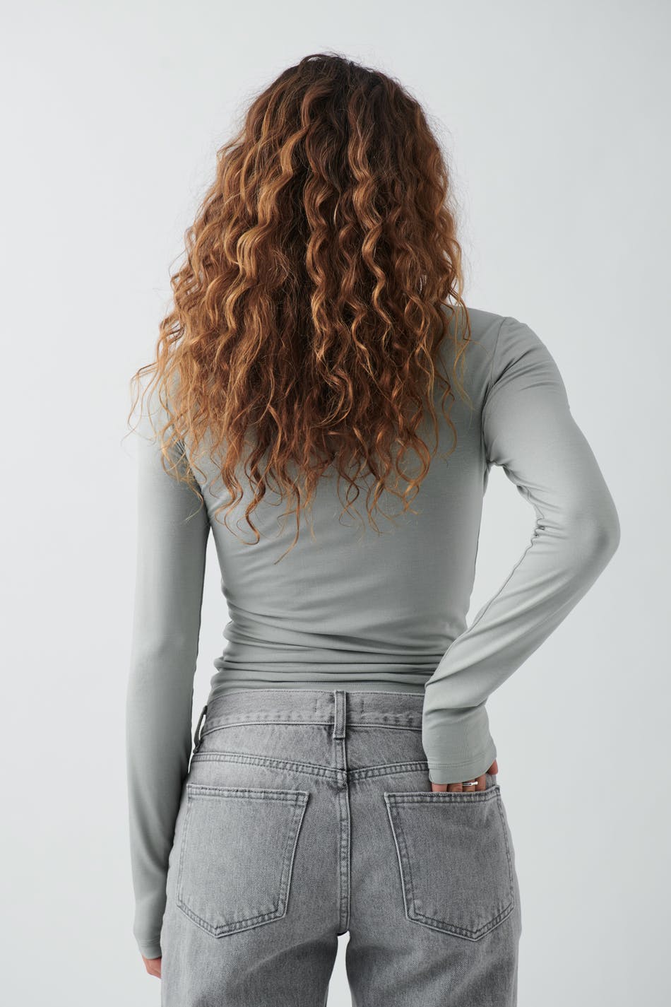 Soft touch crew neck top
