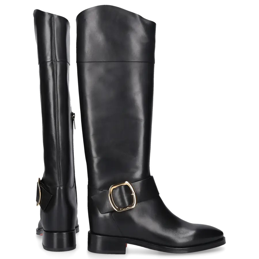 Santoni - Stiefel 70235 Kalbsleder - schwarz