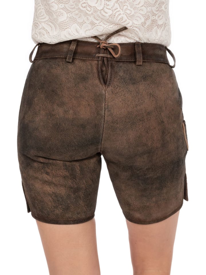 Spieth & Wensky Lederhose DESSAU in dunkelbraun günstig kaufen