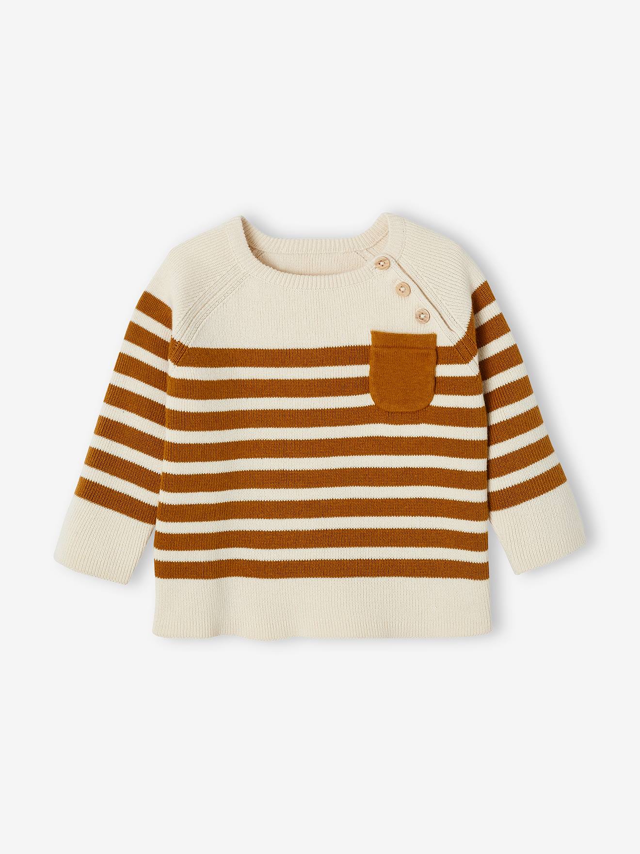 Pull marinière bébé encre rayé