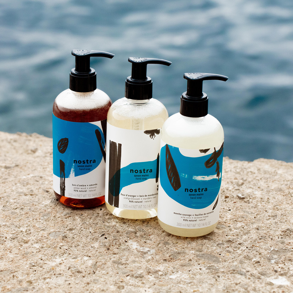 Nostra Savon mains Menthe Sauvage & Feuilles de Verveine Savon liquide pour les mains