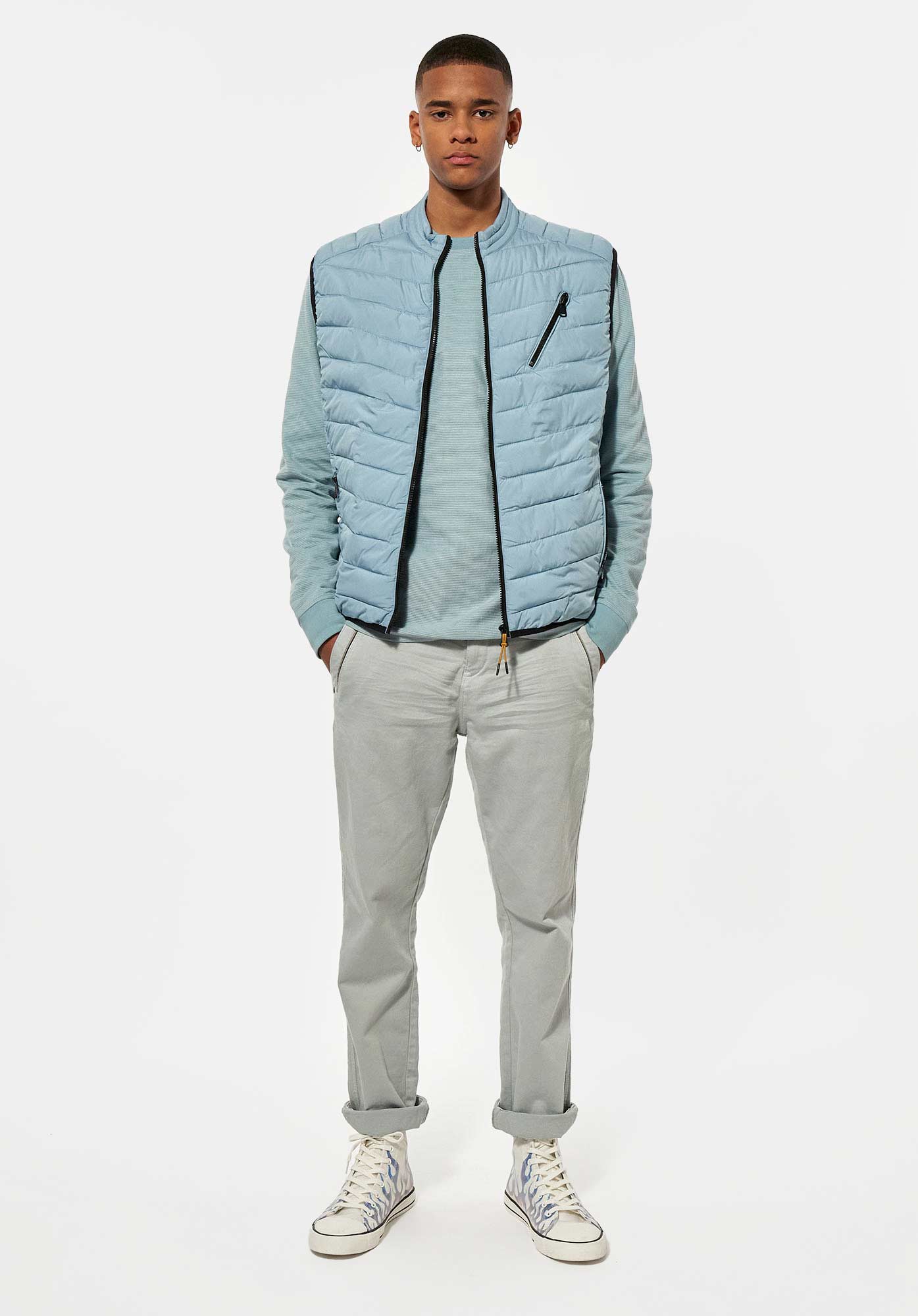 VASCO  Doudoune sans manches bleu clair Homme en 100% polyester recyclé