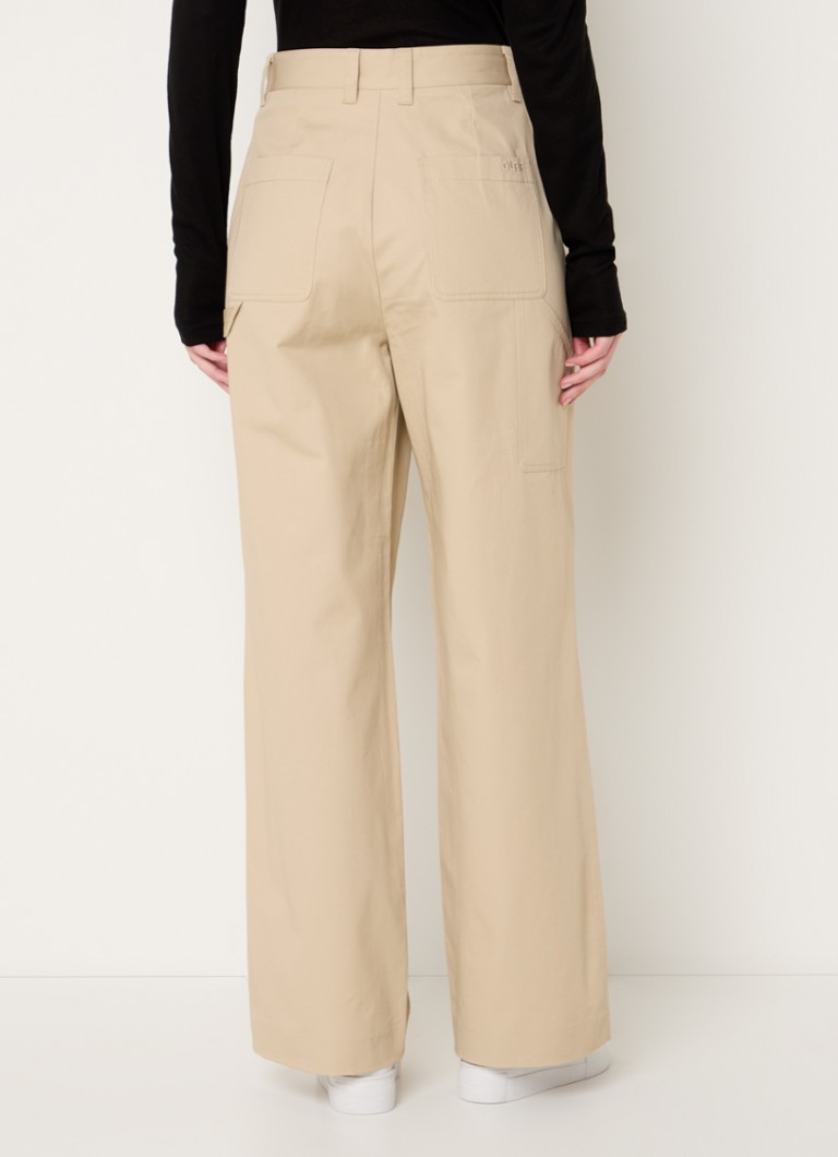 Pantaloni de lucru OLAF cu talie înaltă, cu talie largă și buzunare laterale.