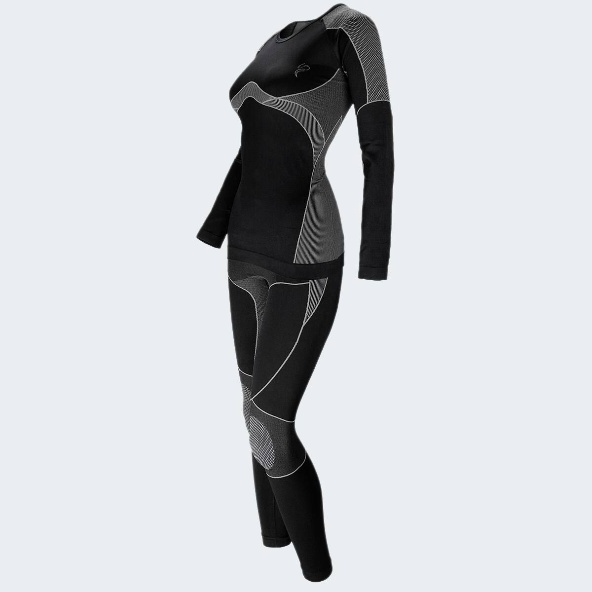 Black Snake Grey Damen Funktionsunterwäsche Set
